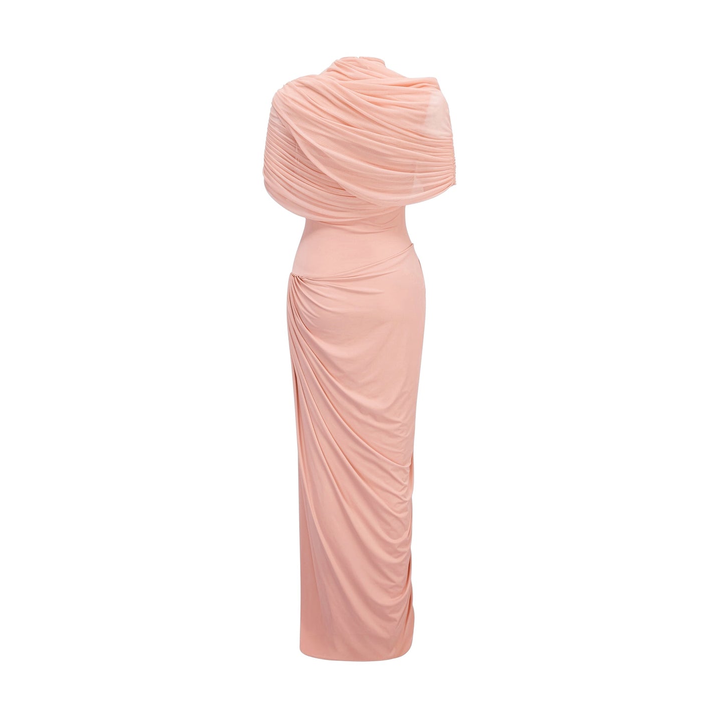 Vestale Asymmetrical Pleated Maxi Dress