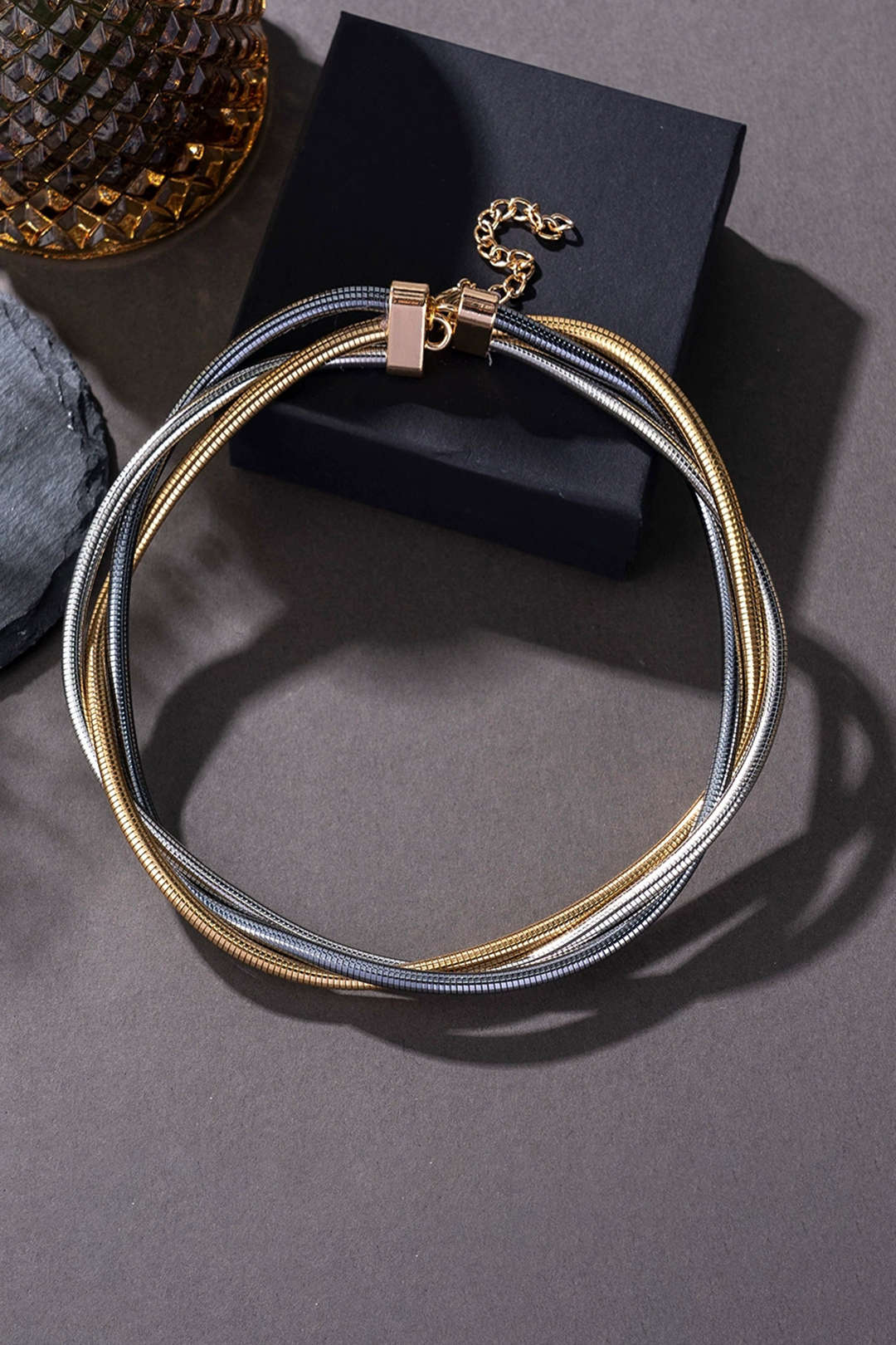 Metal Exaggerated Multi-Layer Necklace
