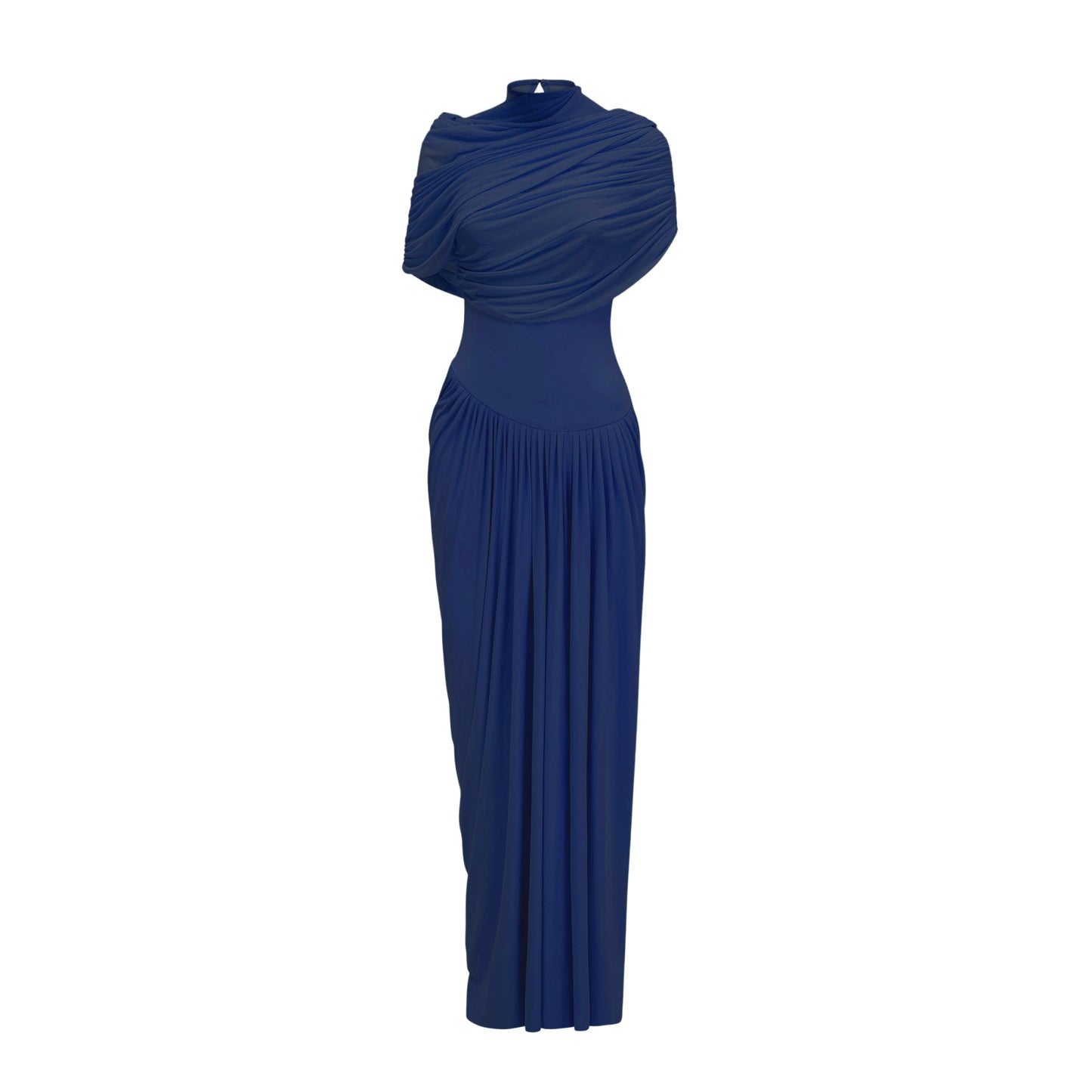 Vestale Asymmetrical Pleated Maxi Dress