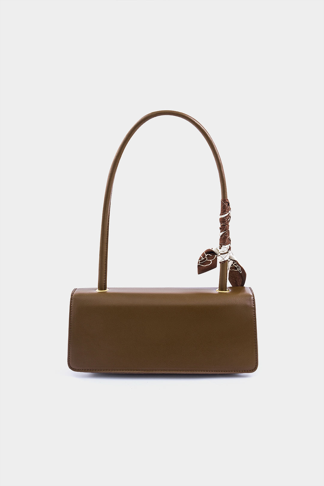 Metallic Decor Square Shoulder Bag