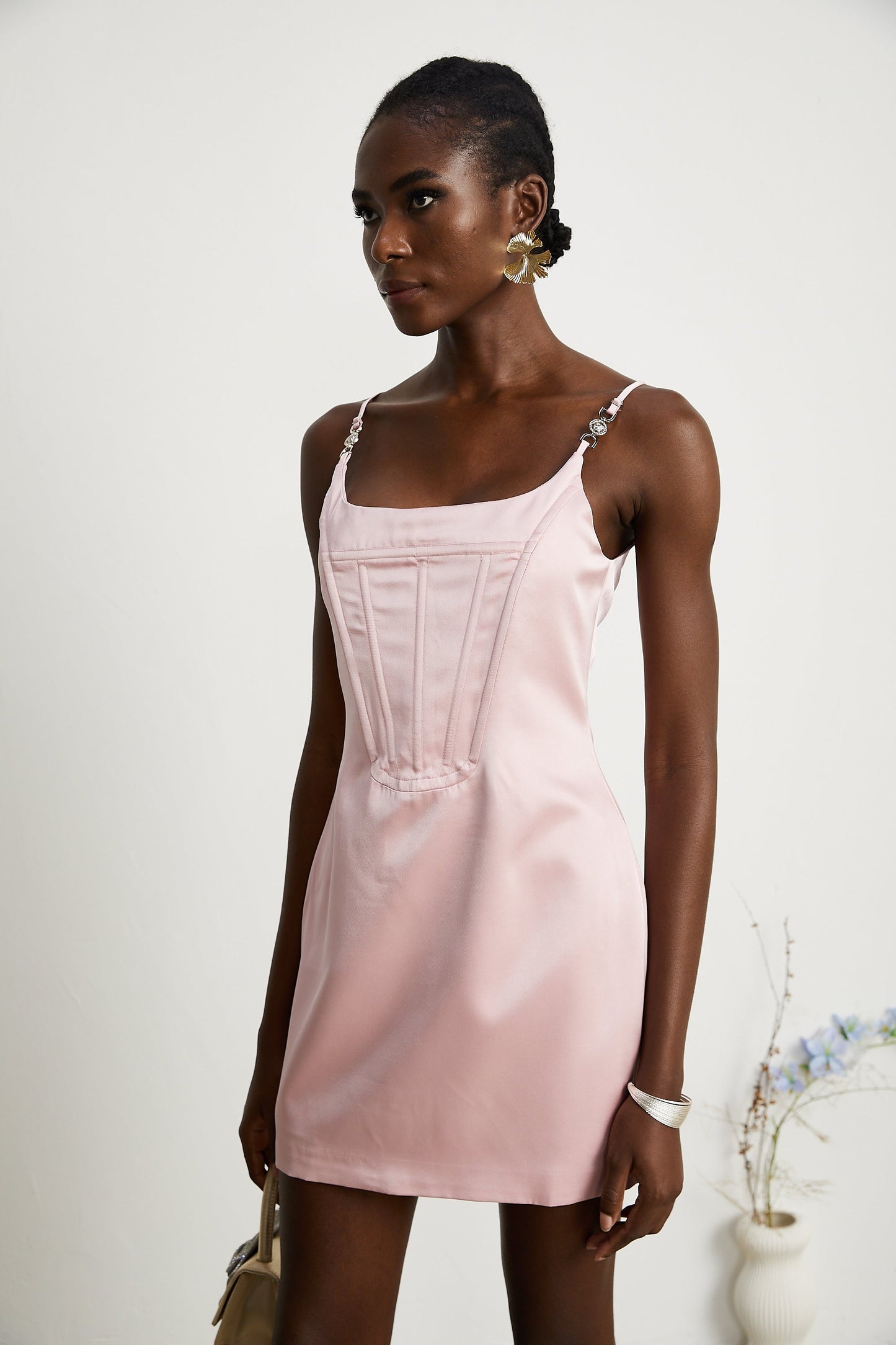 Andréa crystal-embellished mini dress