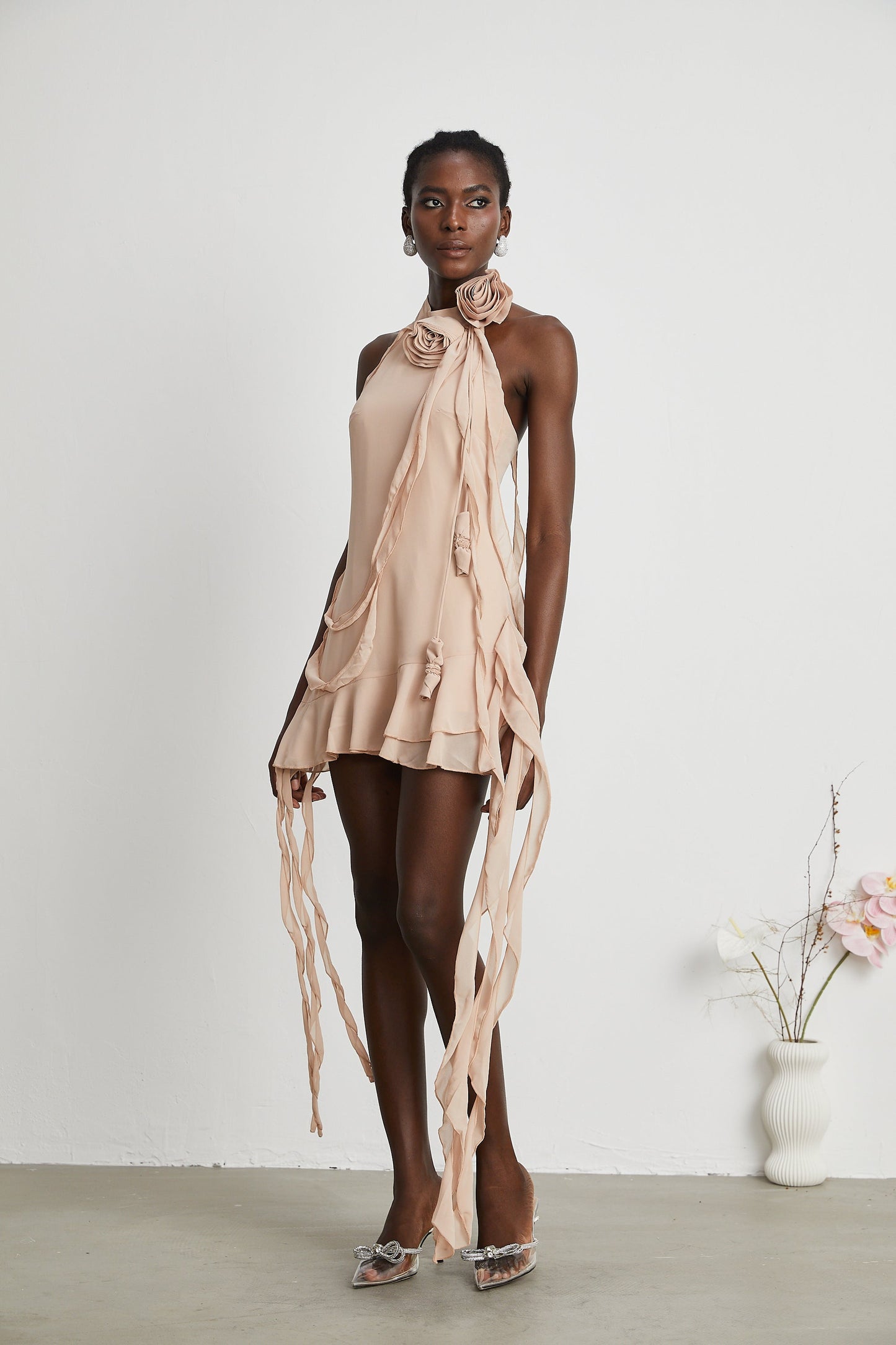 Eloisee Floral Asymmetrical Mini Dress