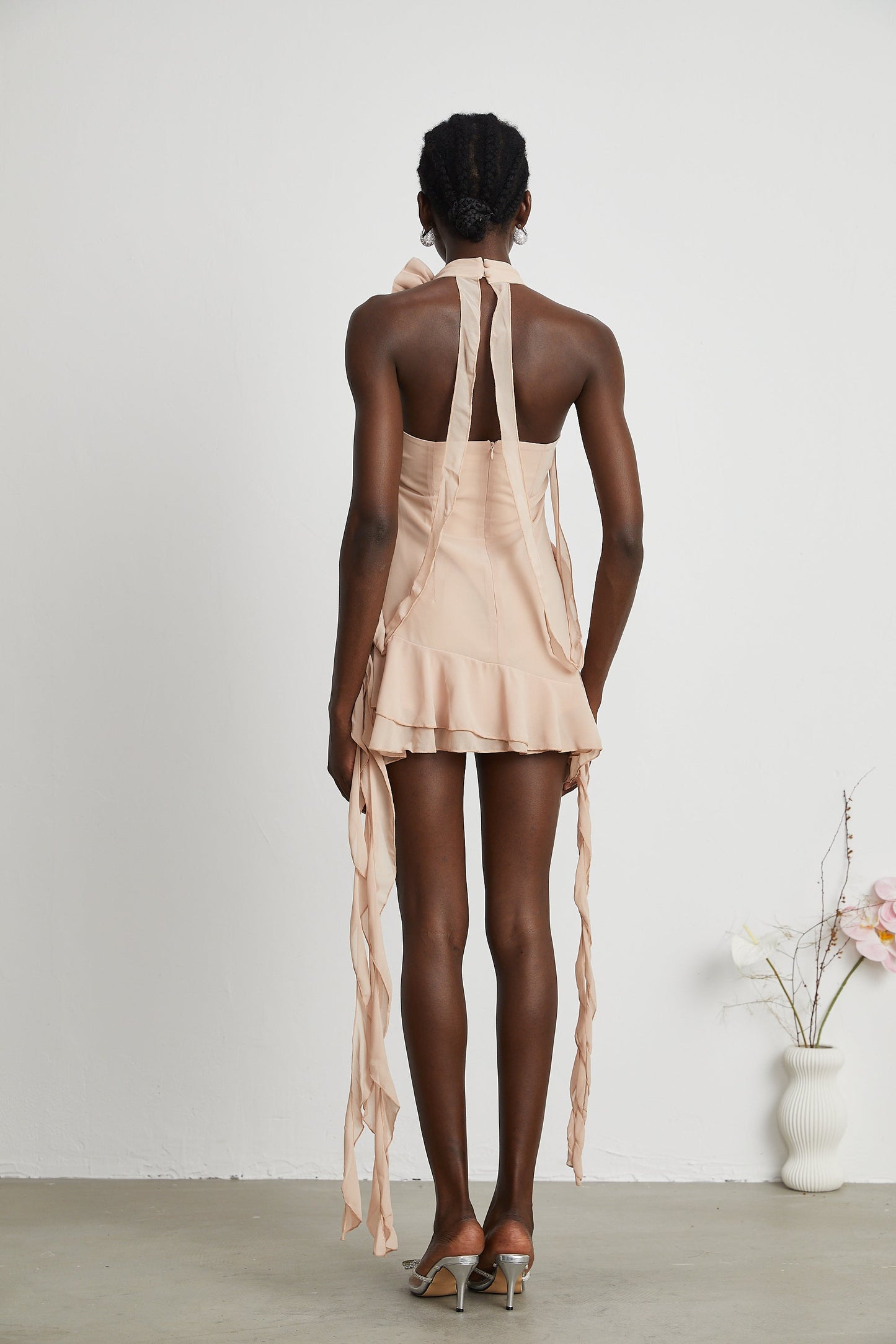 Eloisee Floral Asymmetrical Mini Dress
