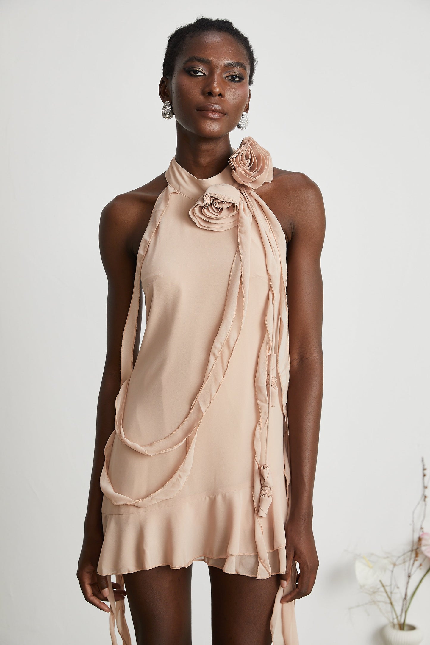 Eloisee Floral Asymmetrical Mini Dress