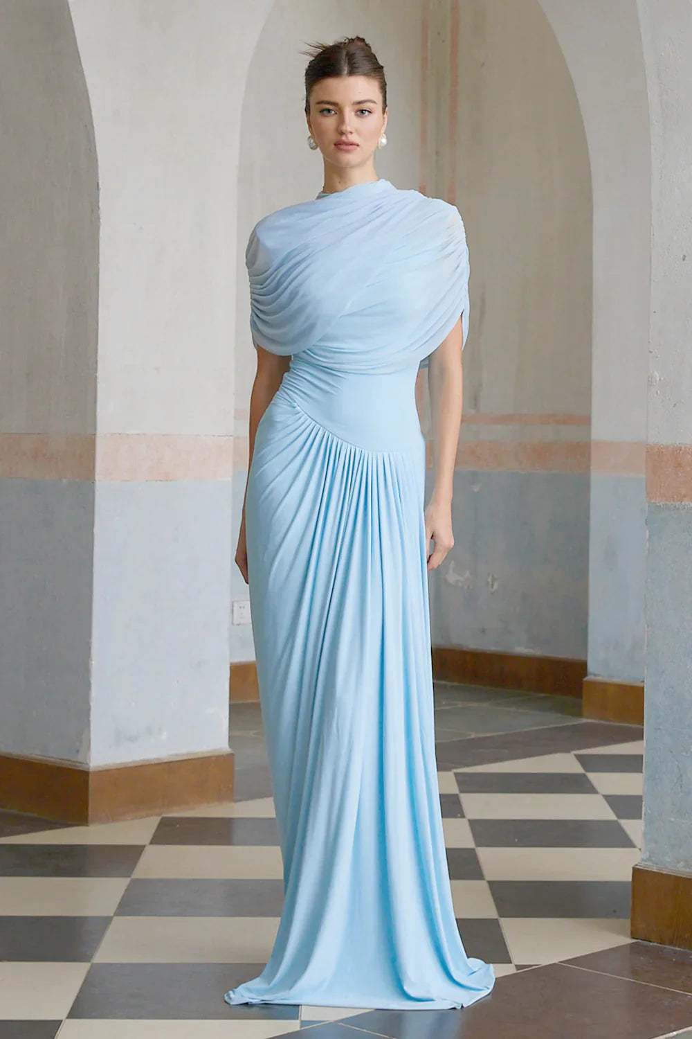 Inaya Robe Longue - Bleu ciel