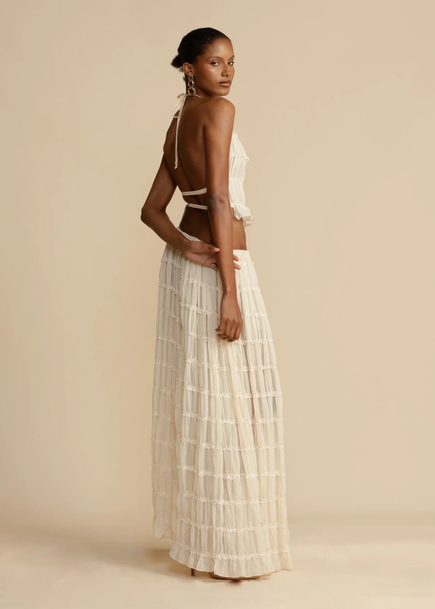 Maria Pleated Set - Ivory