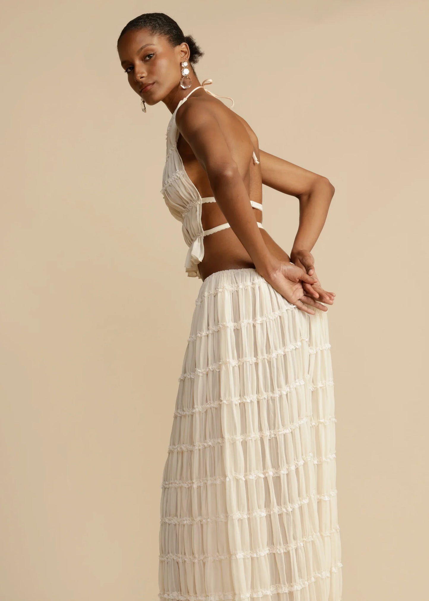 Maria Pleated Set - Ivory