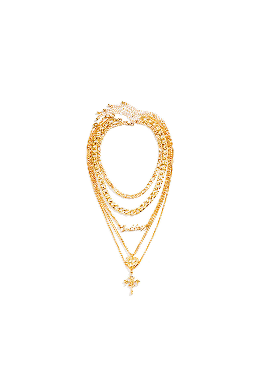 Multi-Layer Chain Coin Pendant Necklace