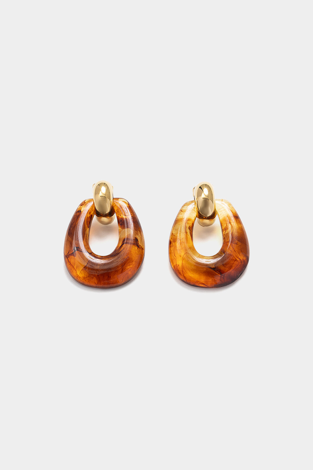 Resin Stainless Steel Geometric Earrings