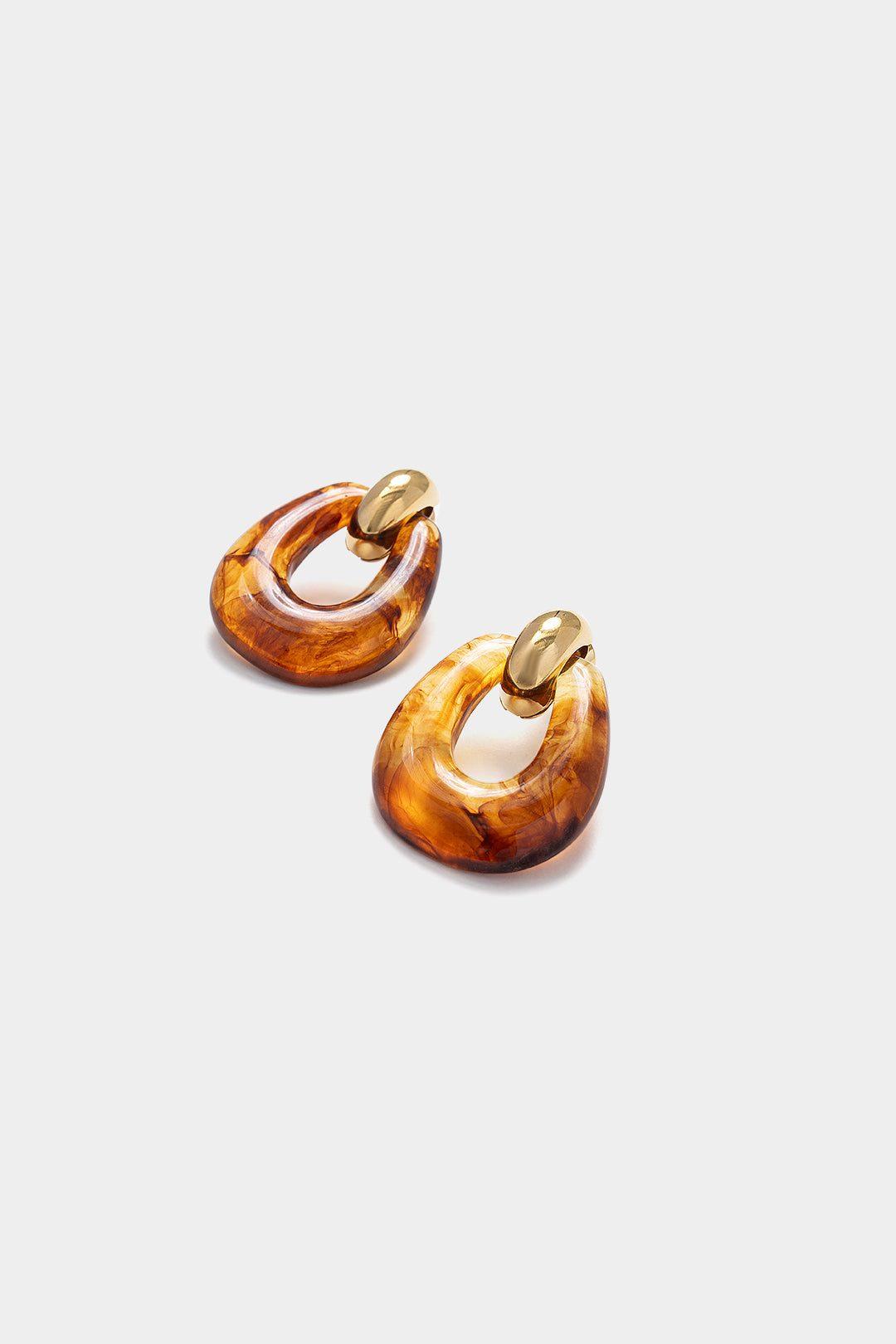 Resin Stainless Steel Geometric Earrings