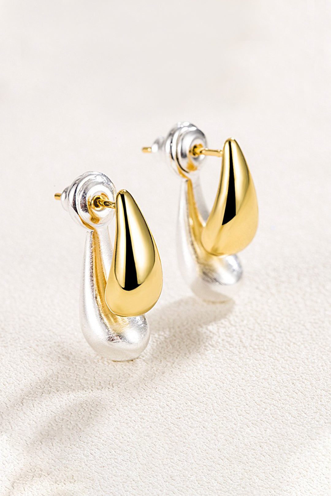Water Droplet Patchwork Earrings