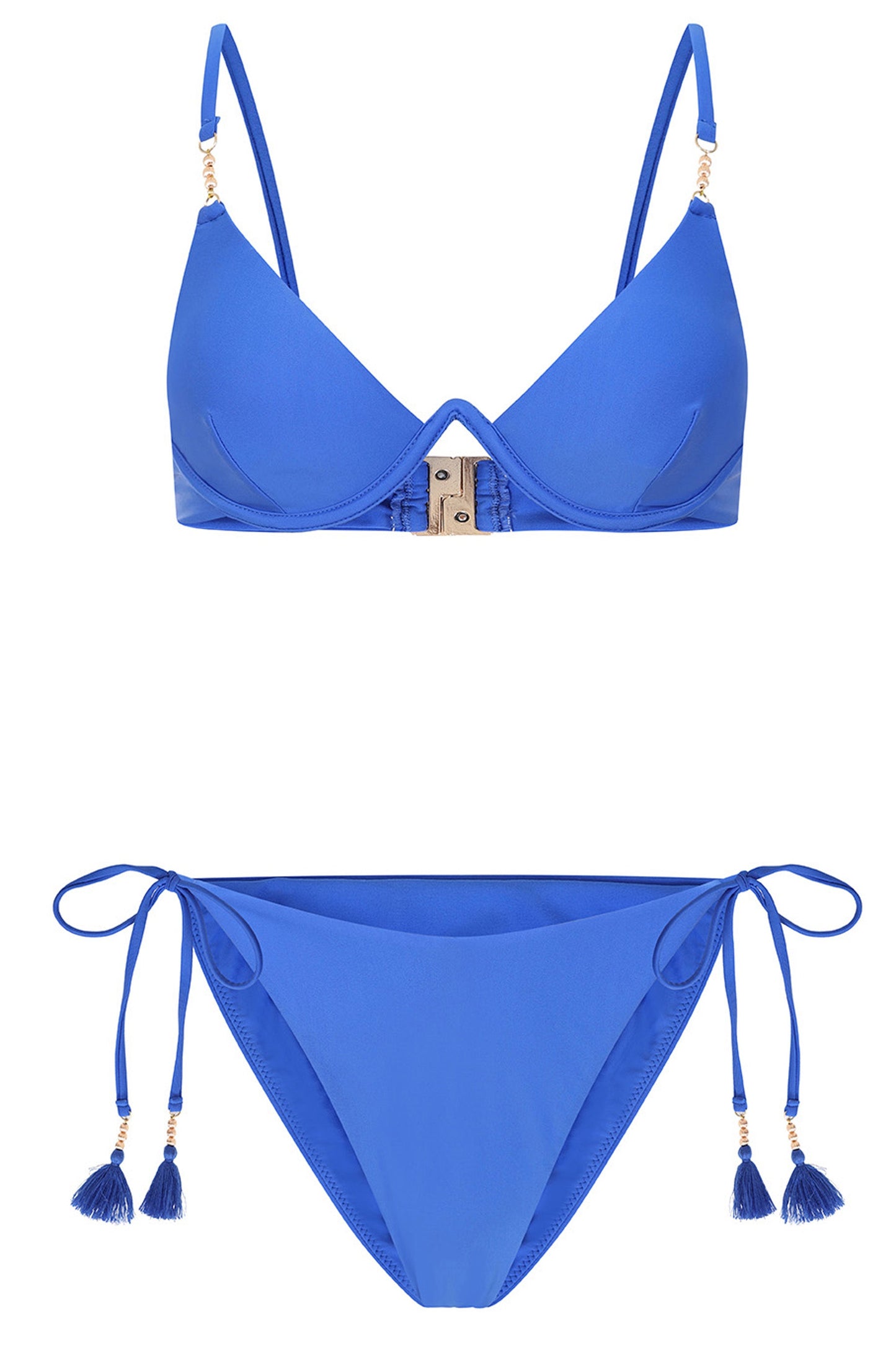 Sweep | Braguita de bikini de hilo con cuentas azules