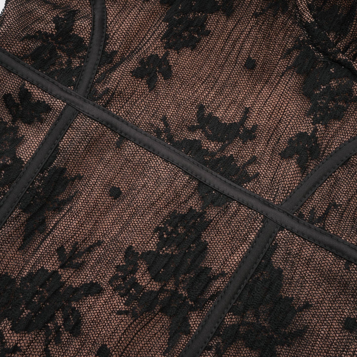 Marlene Black Flared Lace Maxi Dress