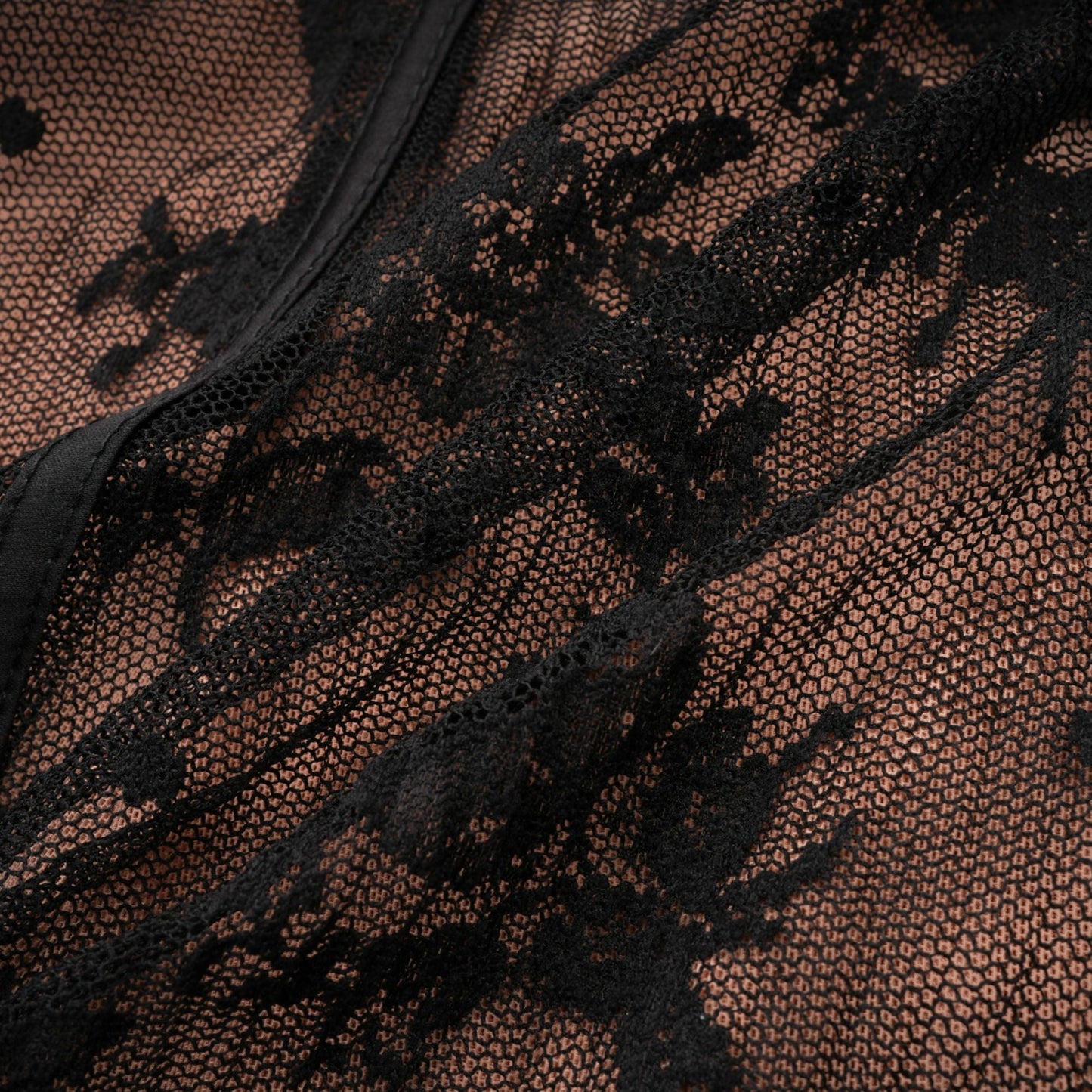 Marlene Black Flared Lace Maxi Dress
