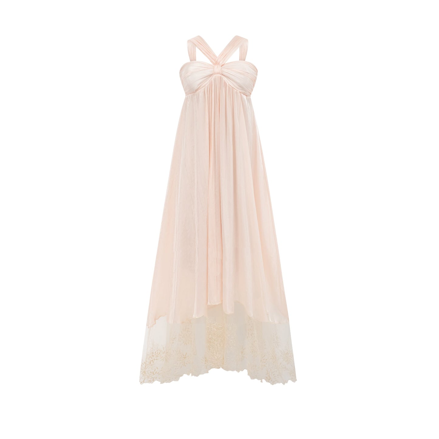 Bérénice lace-hem midi dress
