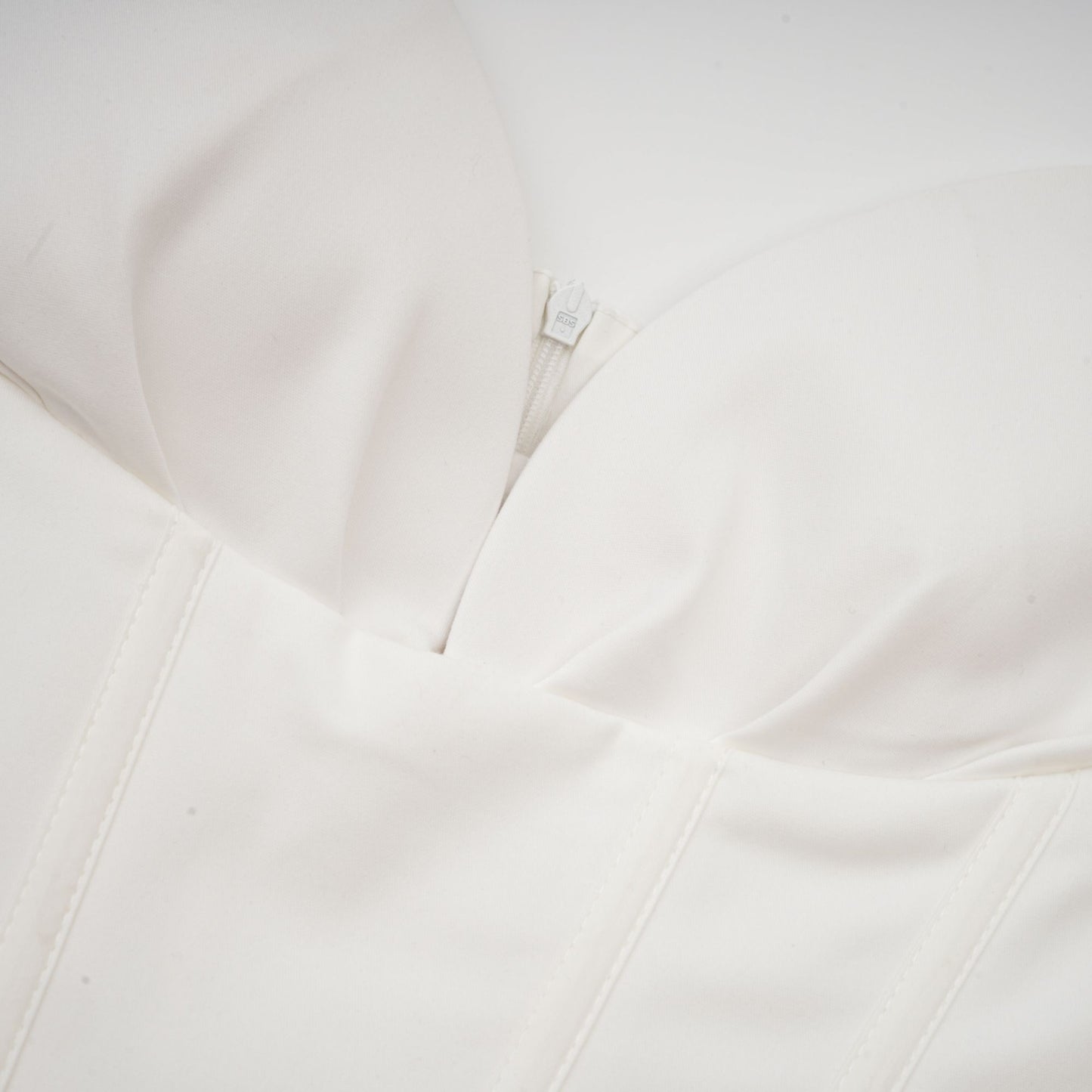 Katherine White Off-Shoulder Corset Midi Dress