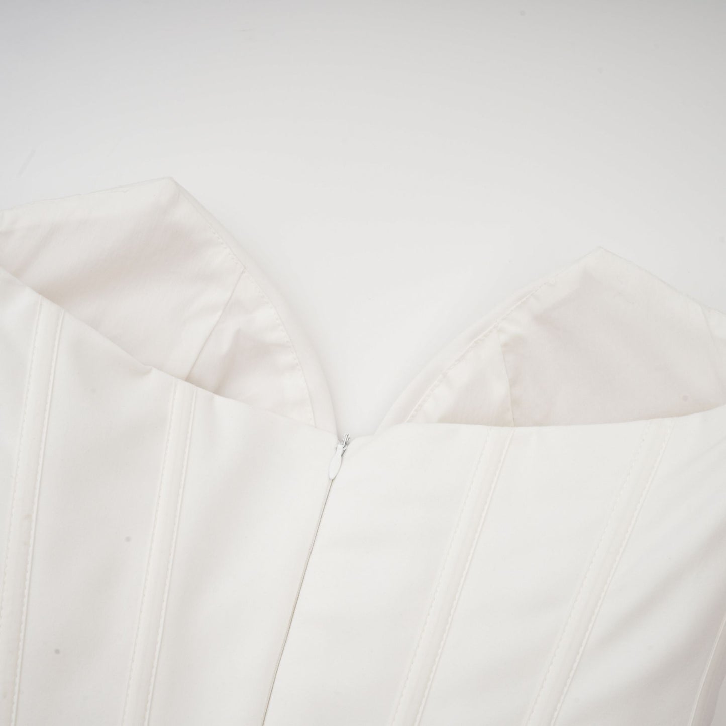 Katherine White Off-Shoulder Corset Midi Dress