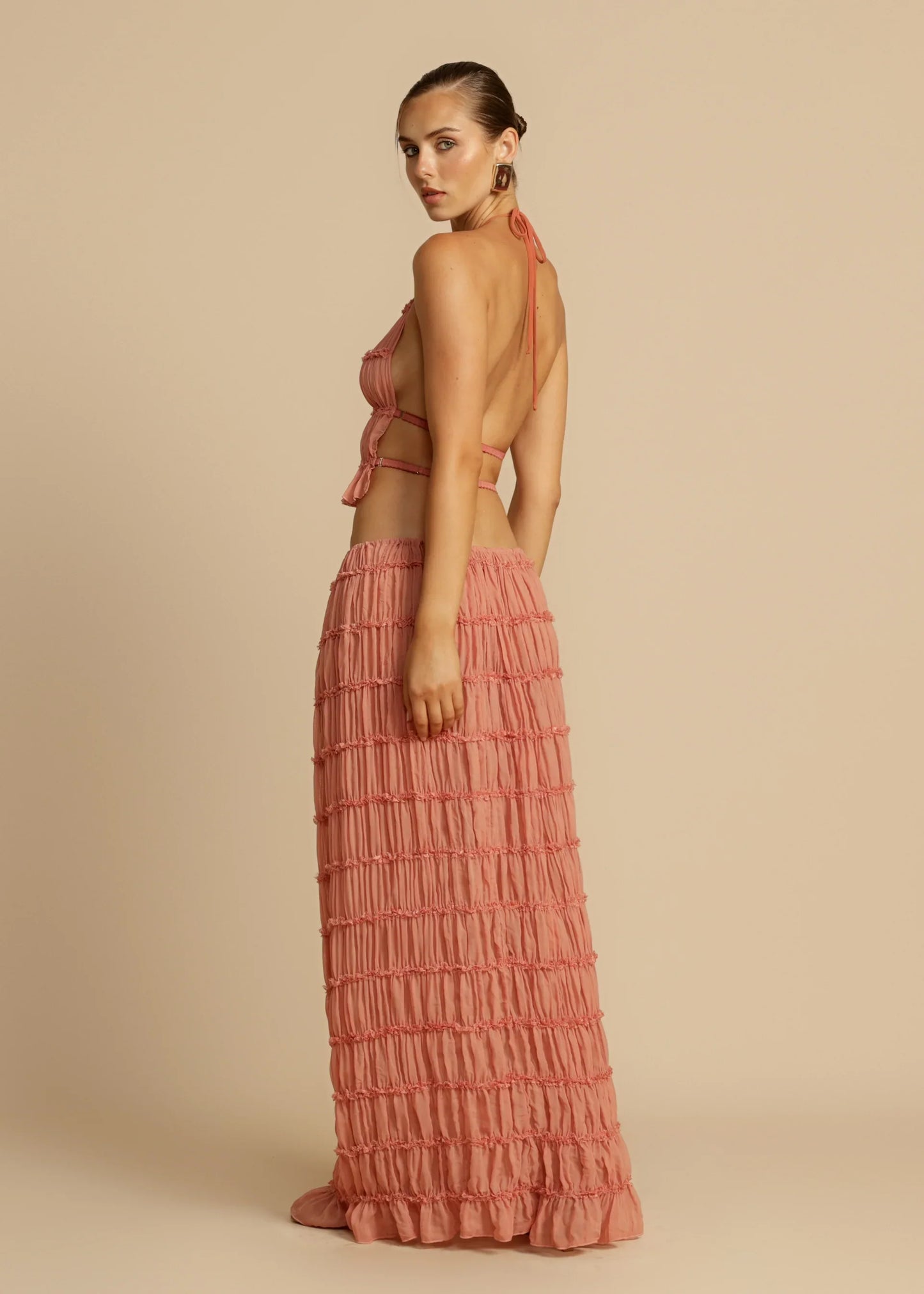 Maria Pleated Set – Blush