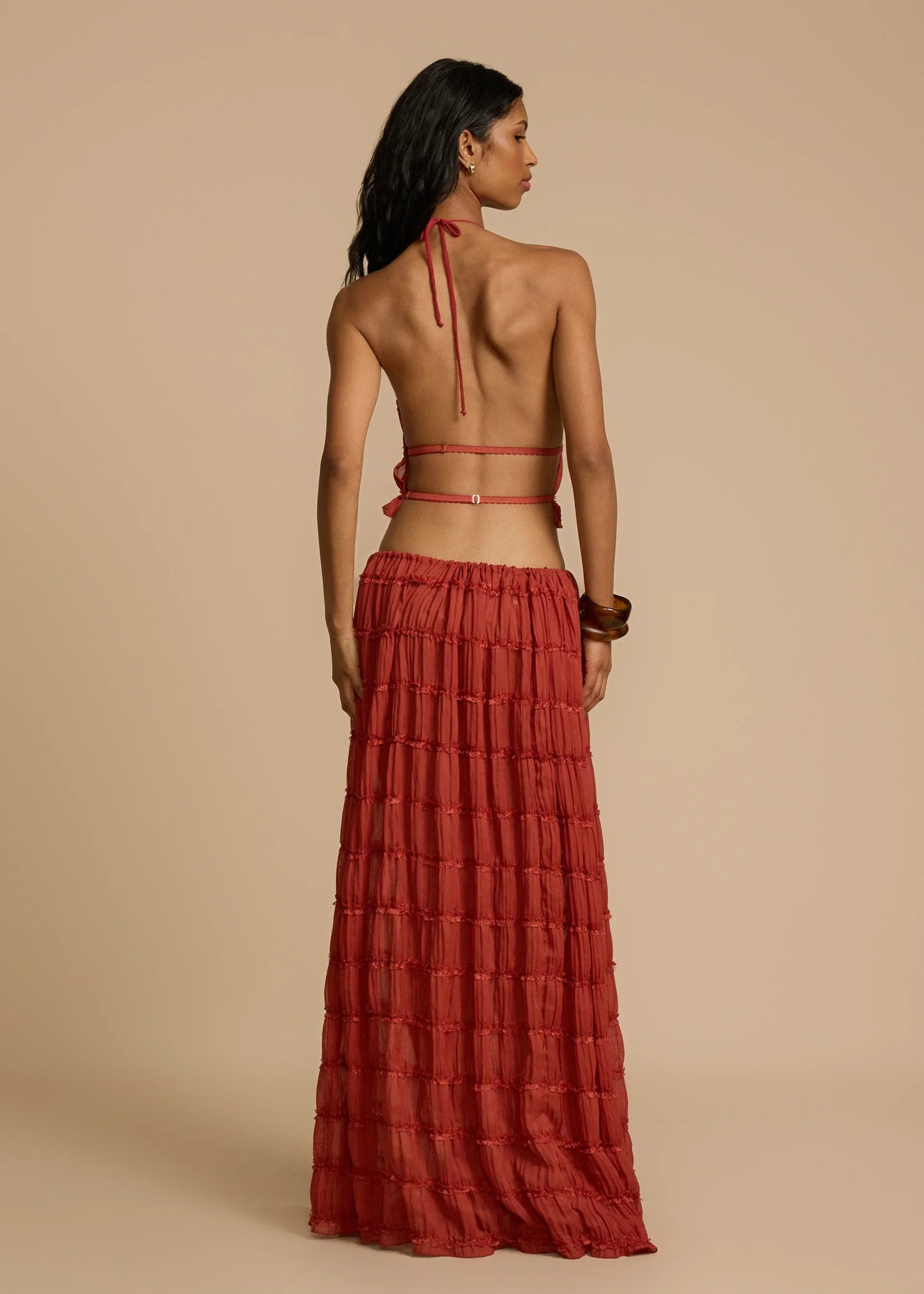 Maria Pleated Set – Cherry