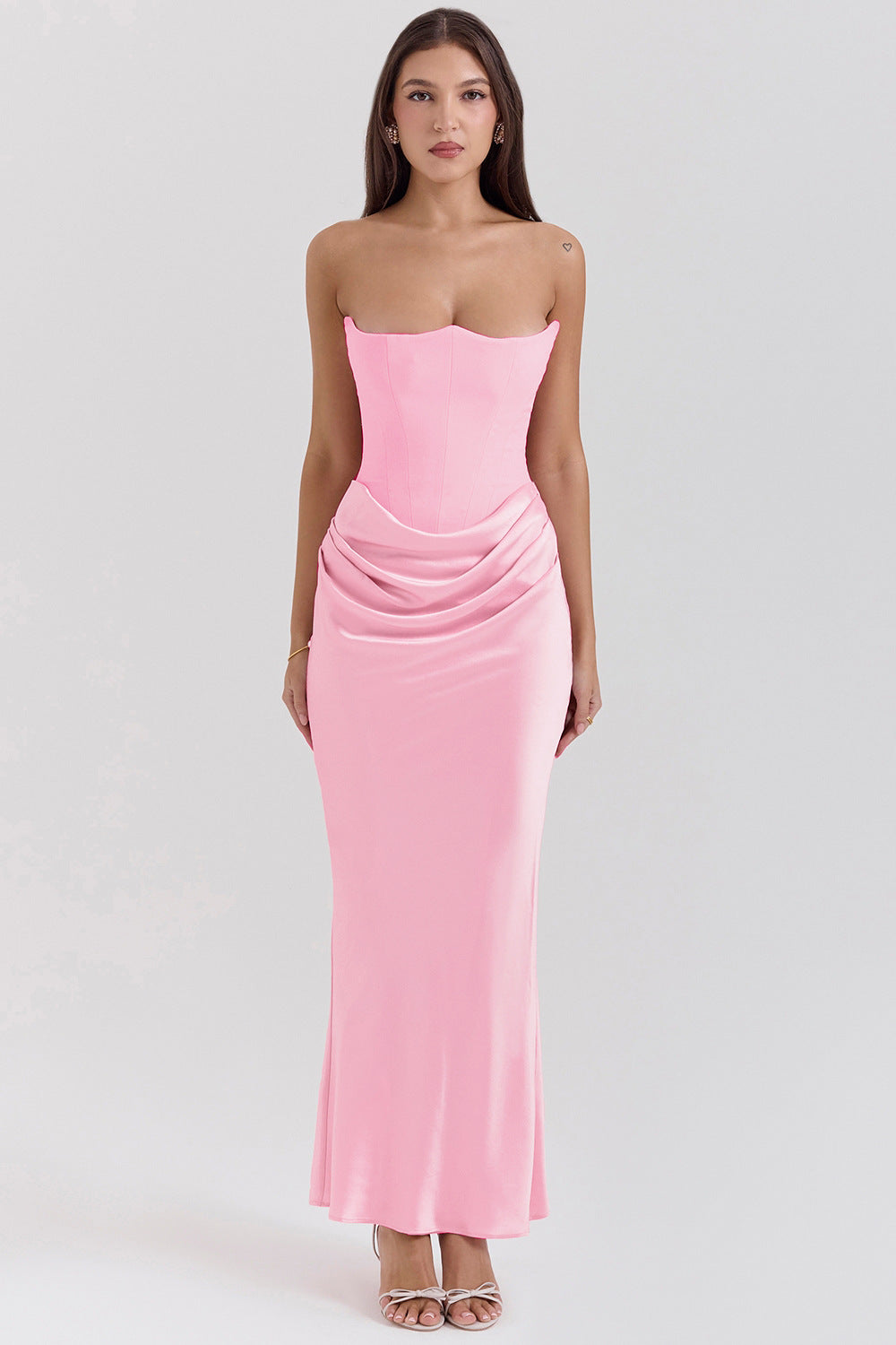 Rosalinda Robe Longue - Rose