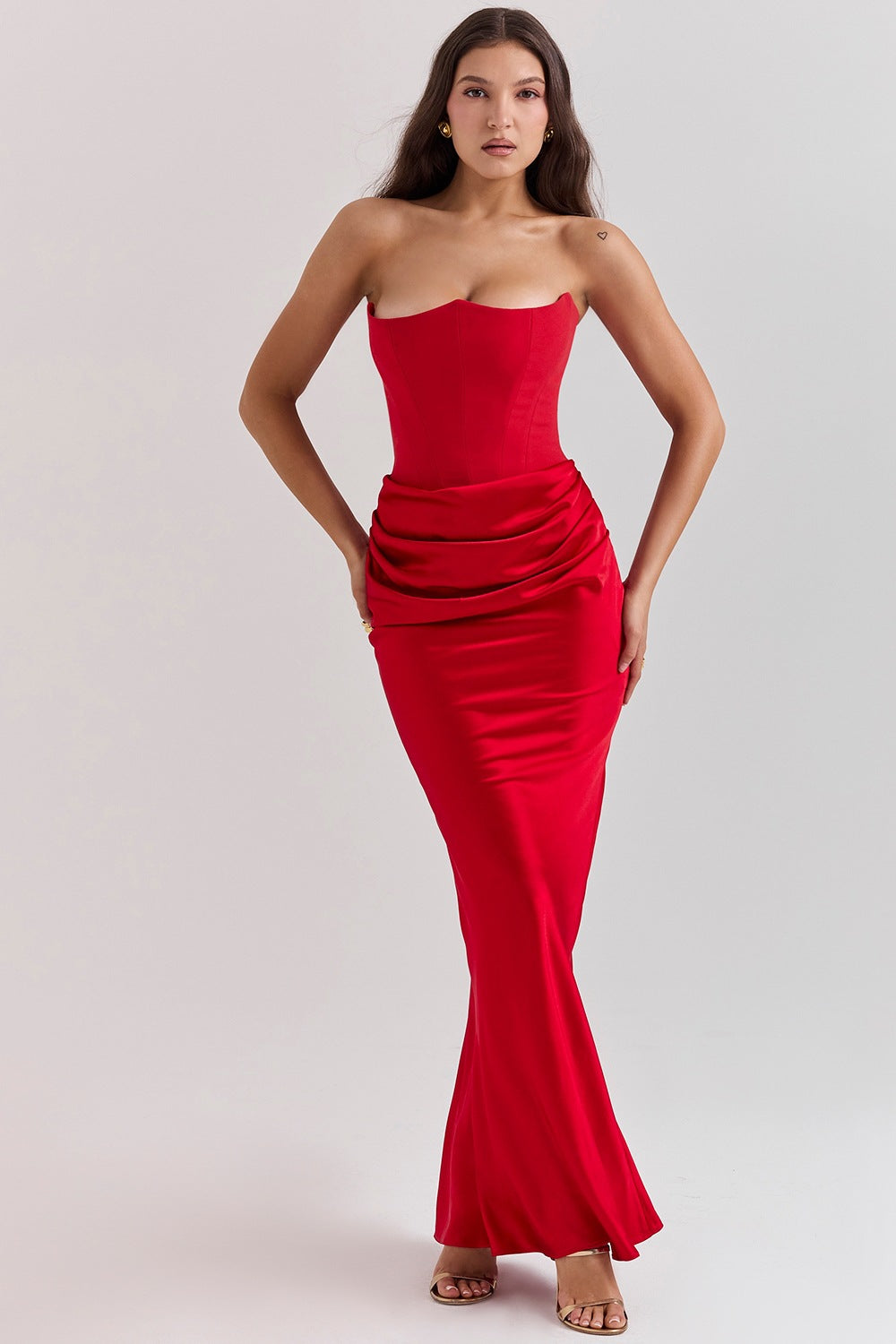Rosalinda Robe Longue - Rouge