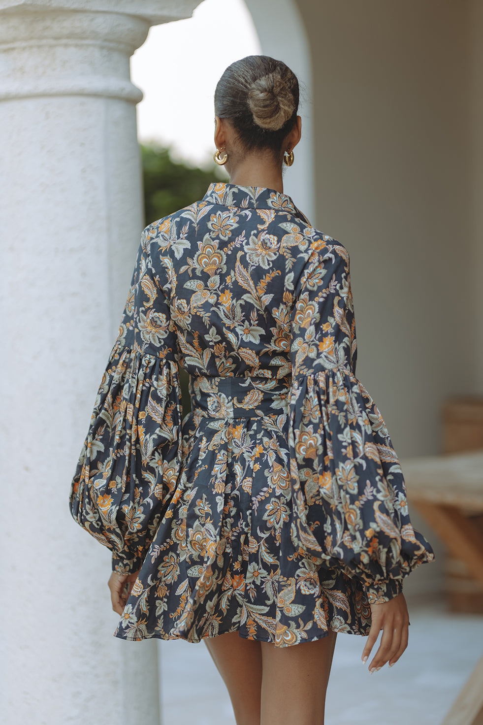 TESSA COTTON MINI DRESS - BOHEME FLORAL