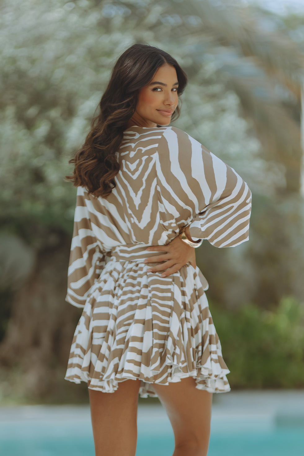ZILPAH MINI DRESS - STRIPED MIRAGE