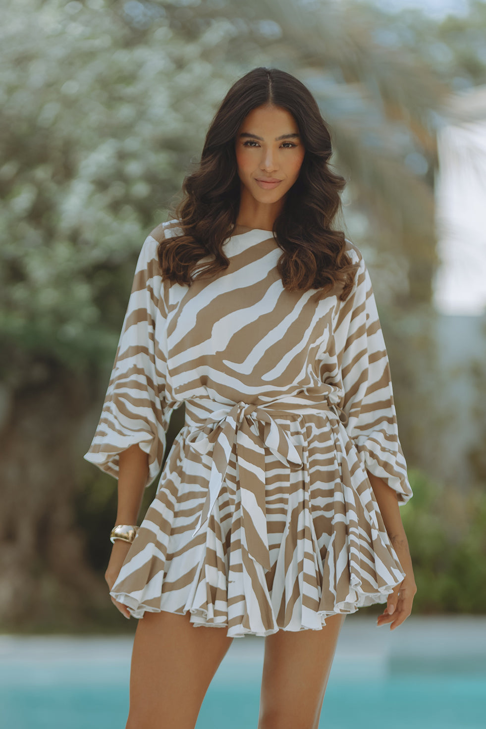 ZILPAH MINI DRESS - STRIPED MIRAGE