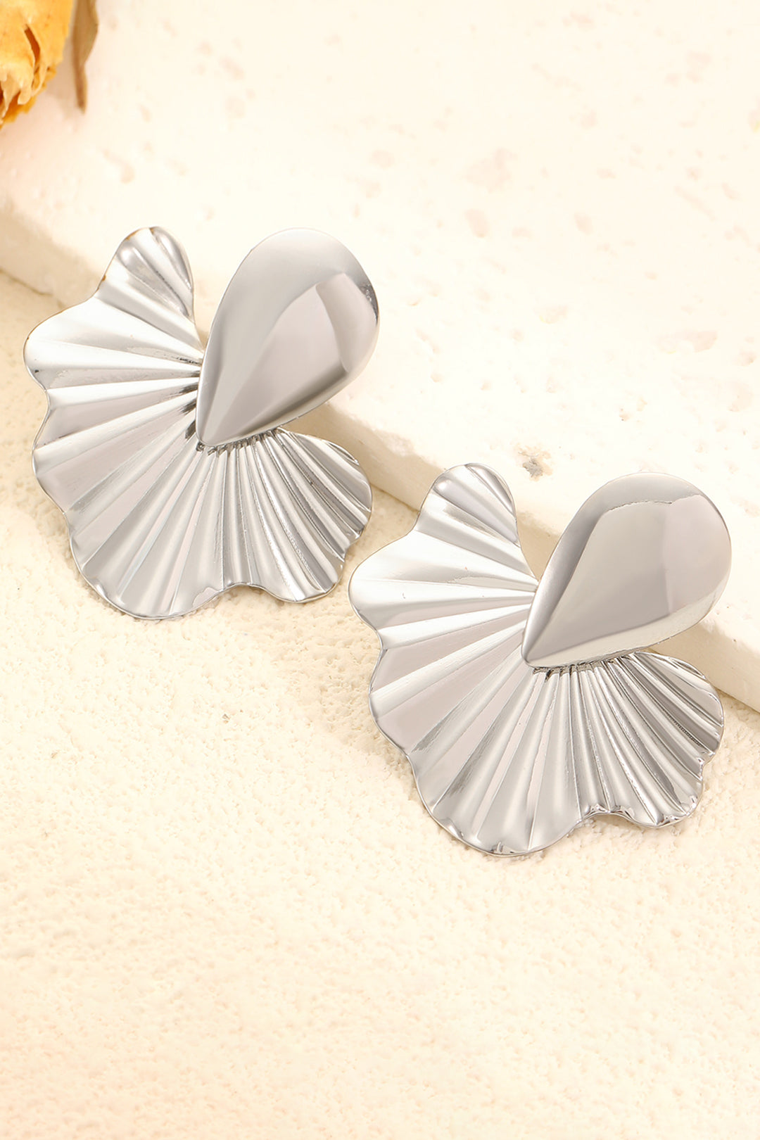 Metallic Ruched Earrings