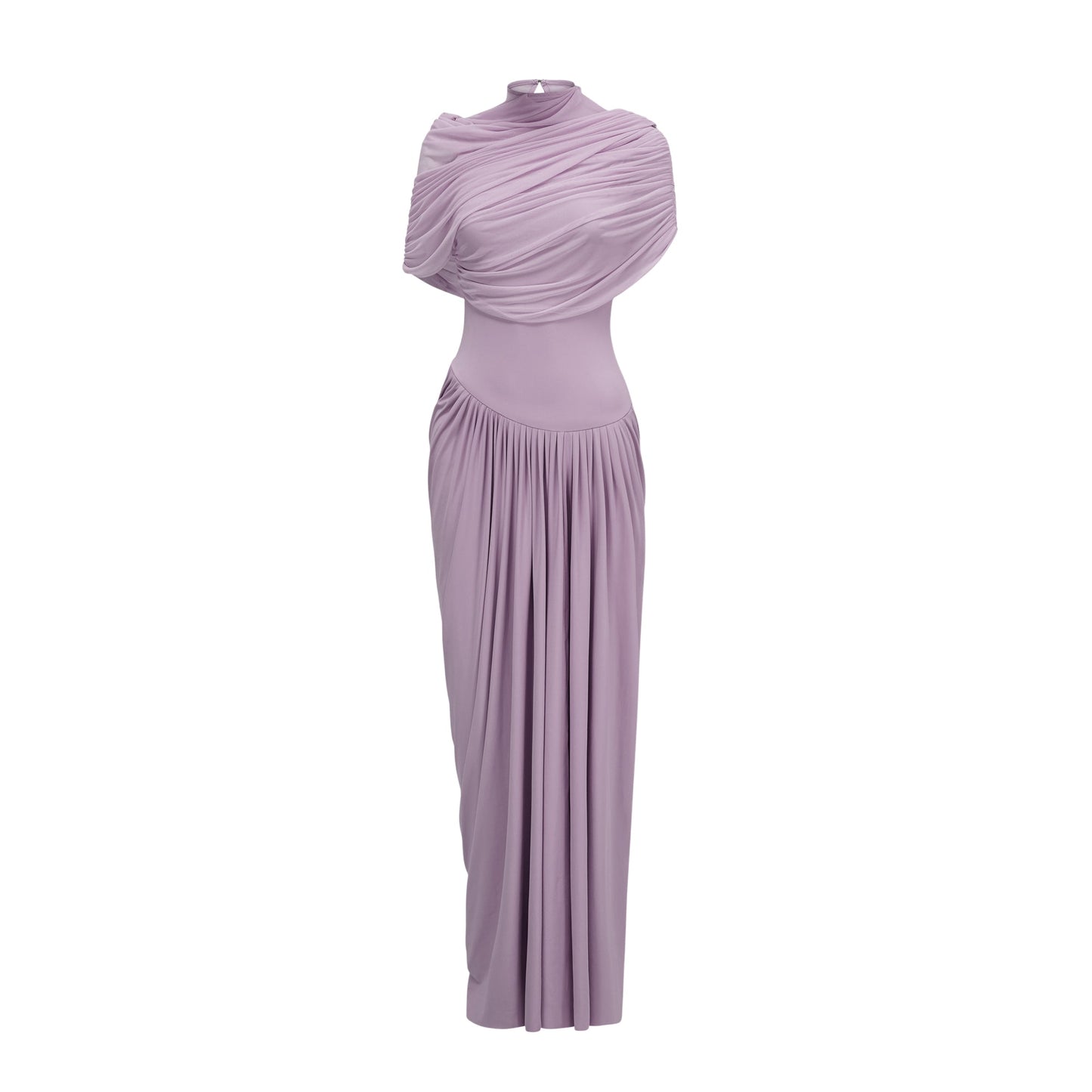 Vestale Asymmetrical Pleated Maxi Dress