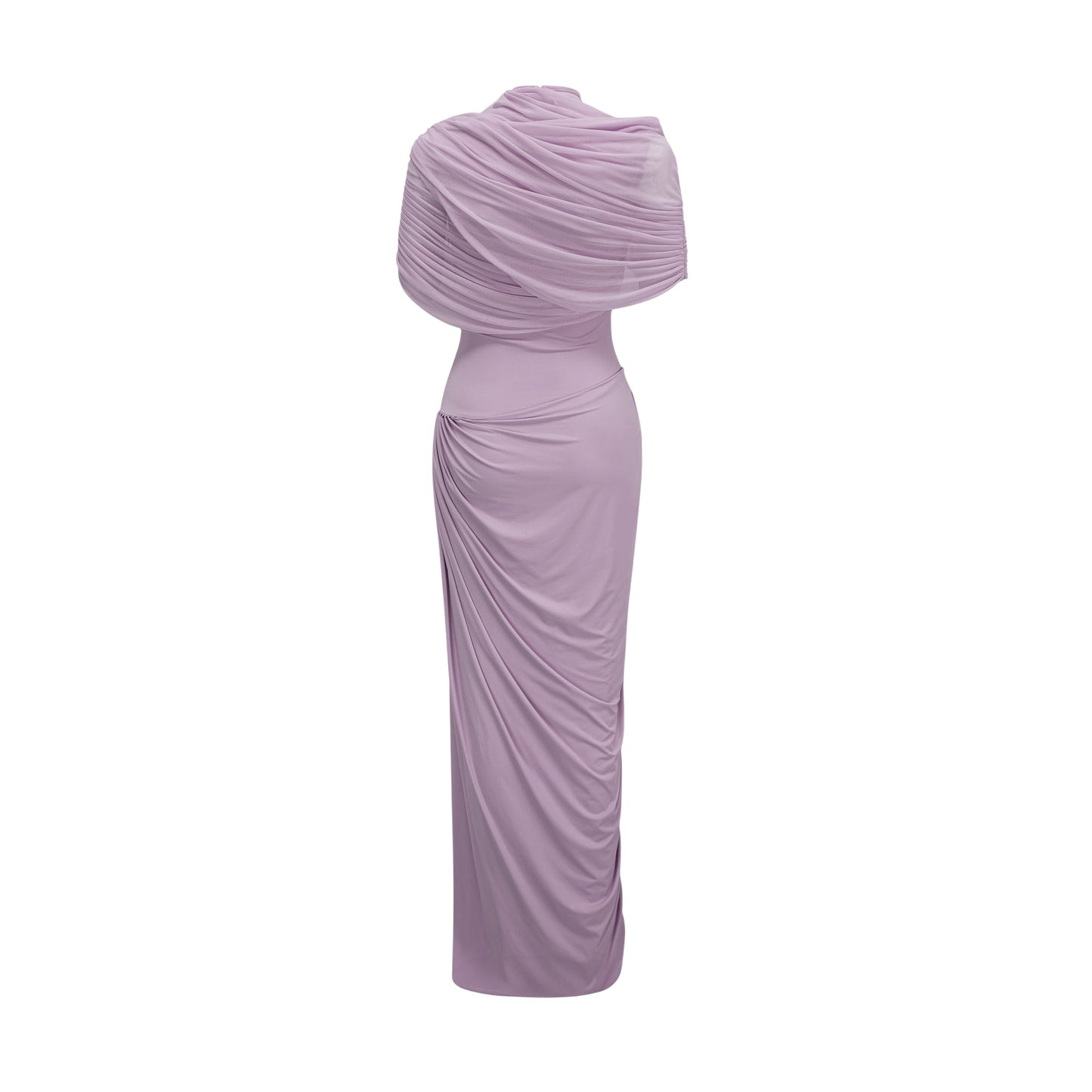 Vestale Asymmetrical Pleated Maxi Dress