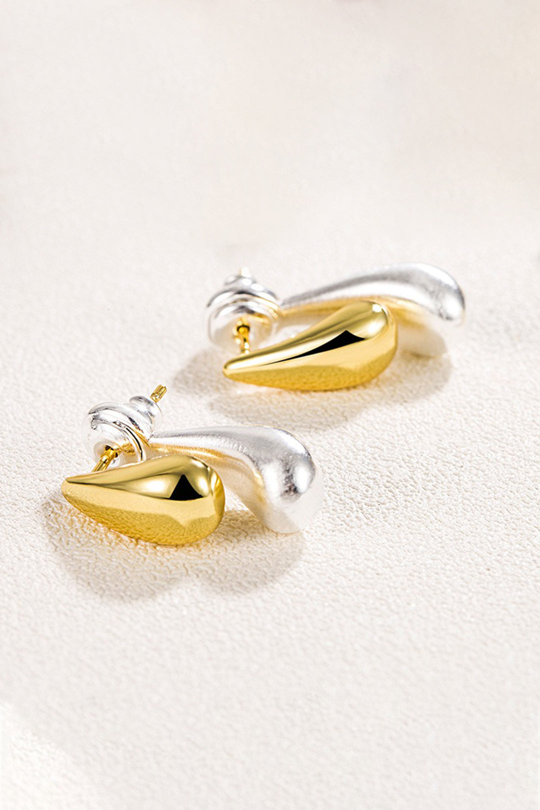 Water Droplet Patchwork Earrings