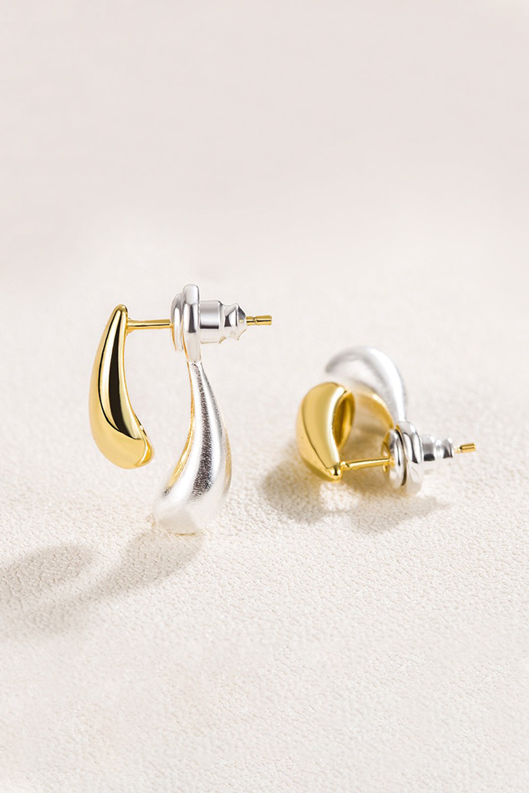 Water Droplet Patchwork Earrings