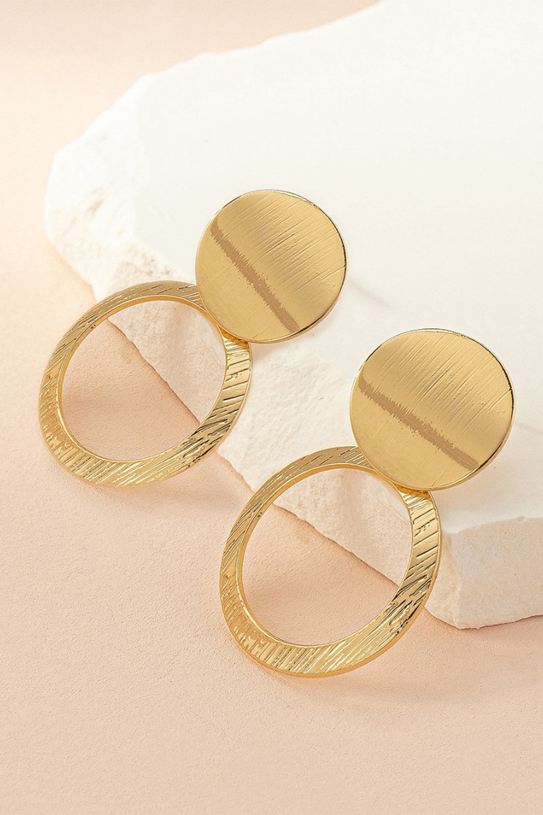 Hollow Round Spliced Earrings