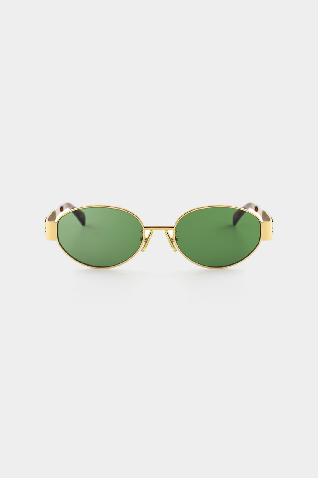 Metallic Oval Retro Sunglasses