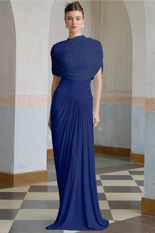 Vestale  Asymmetrical Pleated Maxi Dress