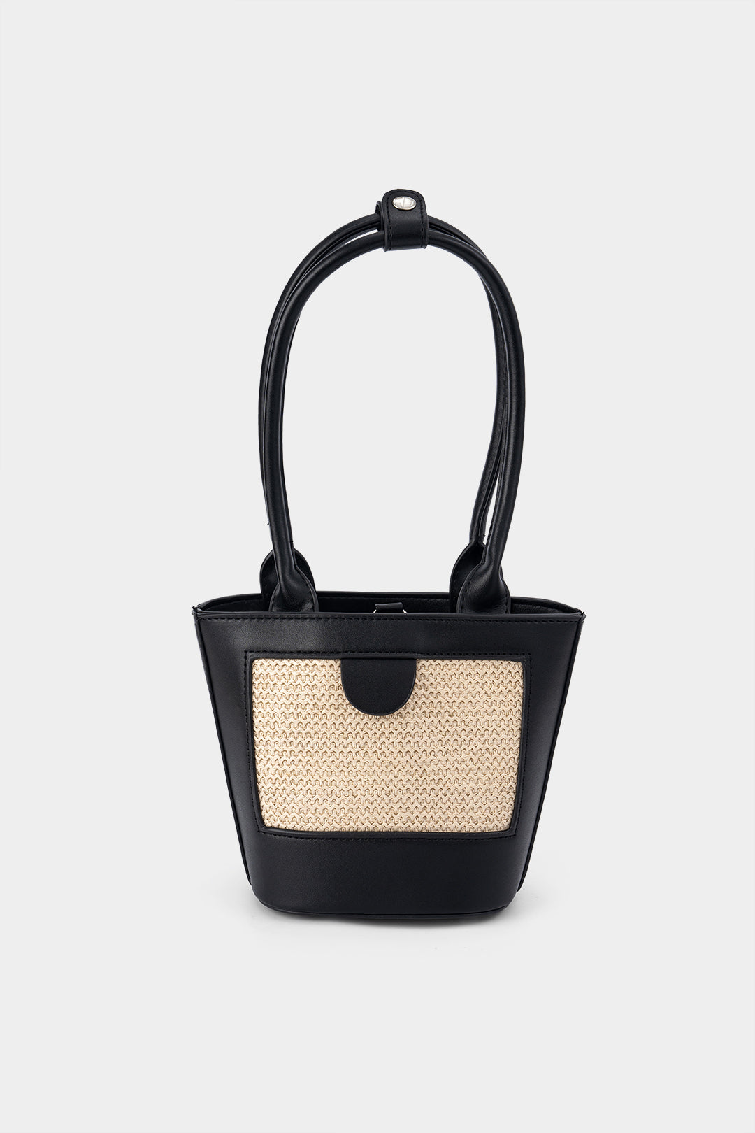 Straw Handheld Bucket Shoulder Bag