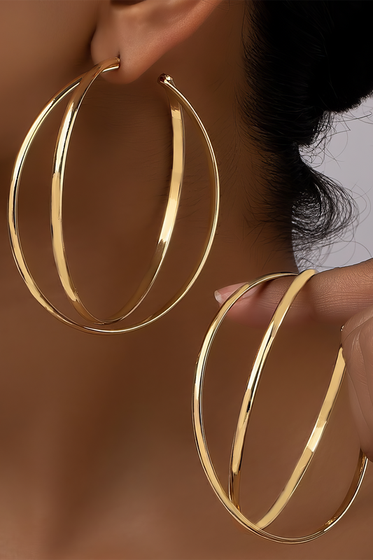 Metal Round Earrings