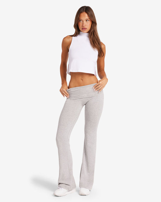 Jersey Flare Pant | Light Grey