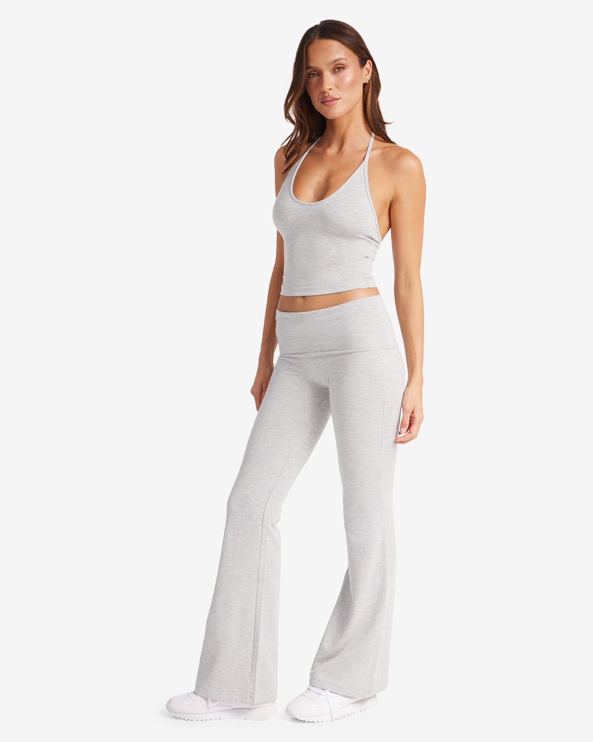 Jersey Flare Pant | Light Grey