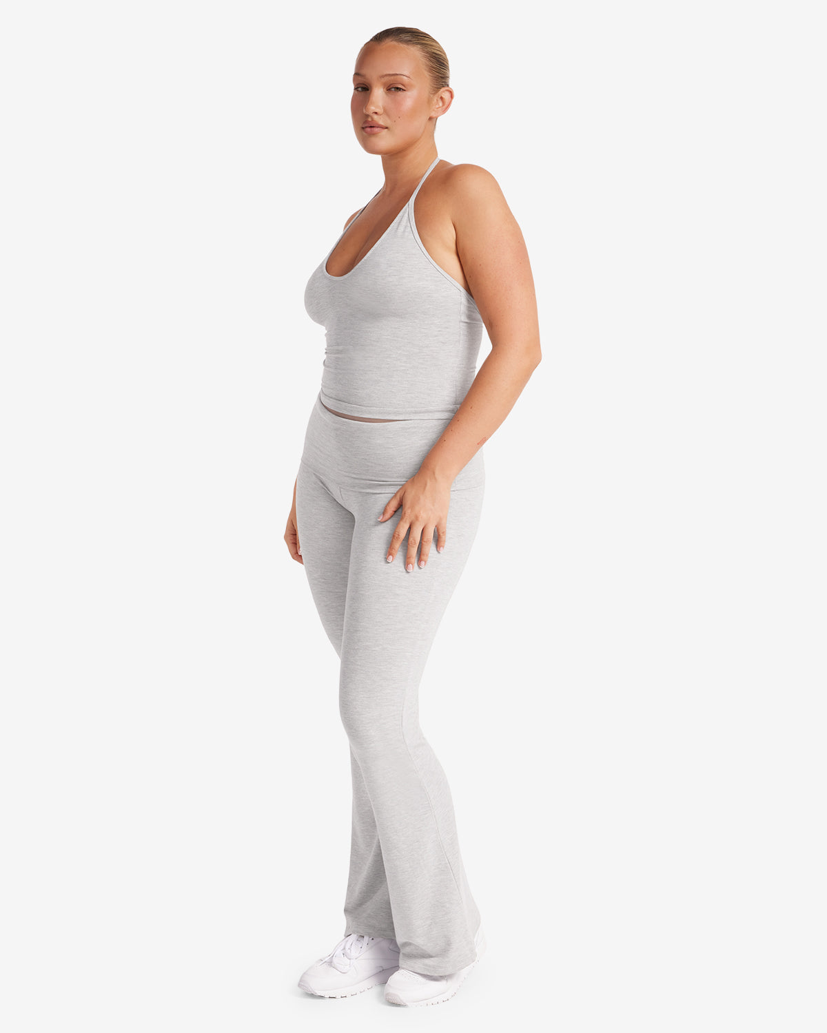Jersey Flare Pant | Light Grey