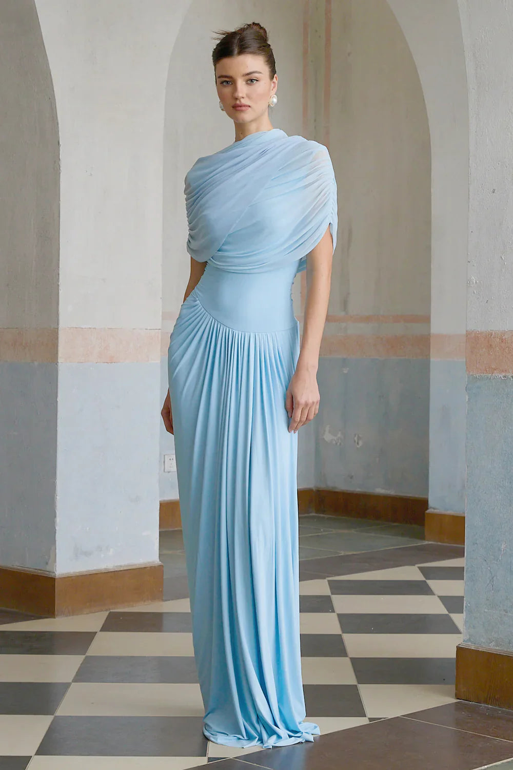 Inaya Robe Longue - Bleu ciel