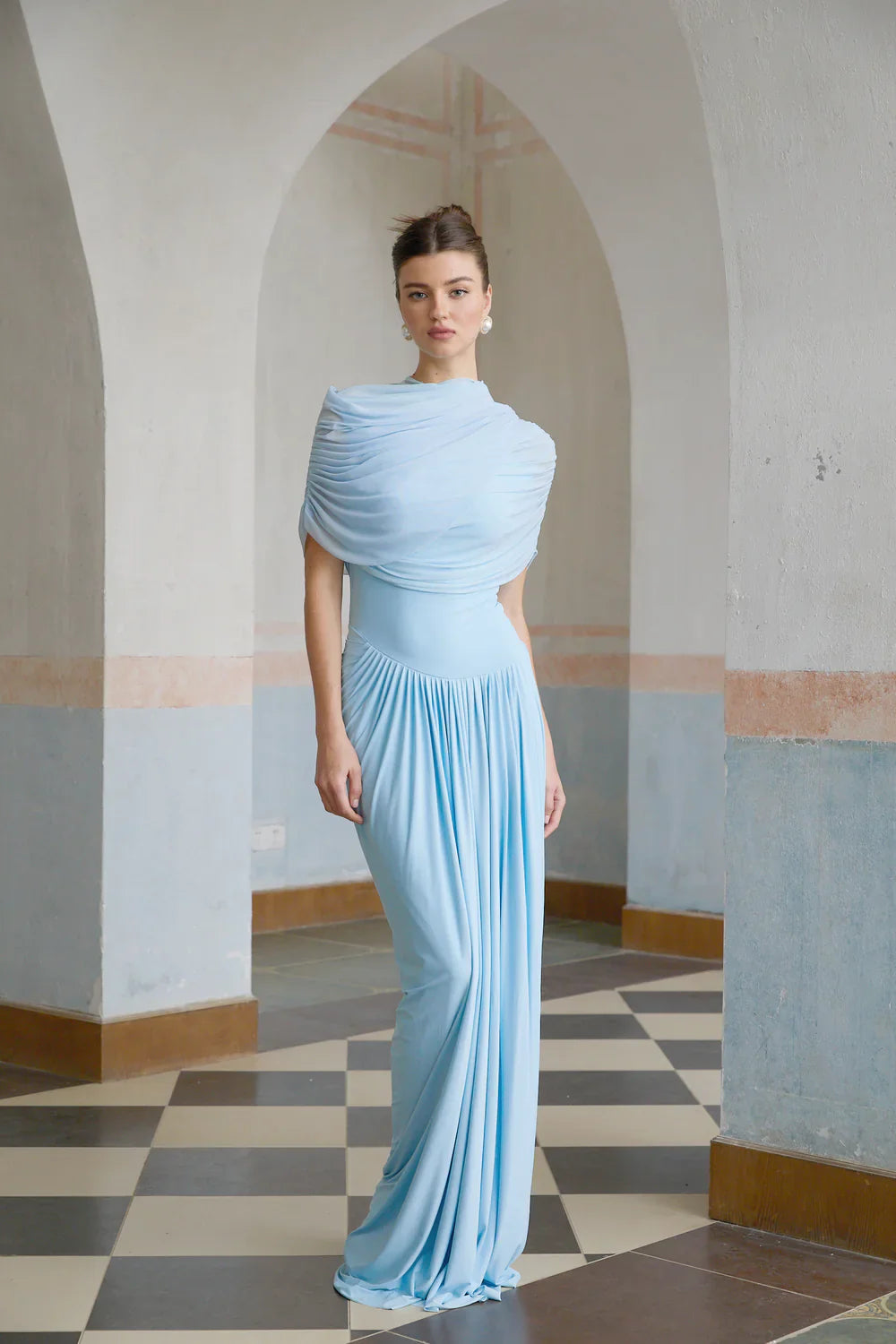 Inaya Robe Longue - Bleu ciel