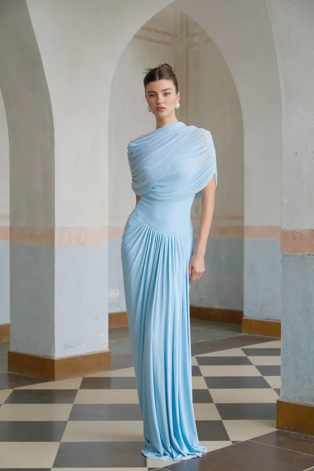 Inaya Robe Longue - Bleu ciel