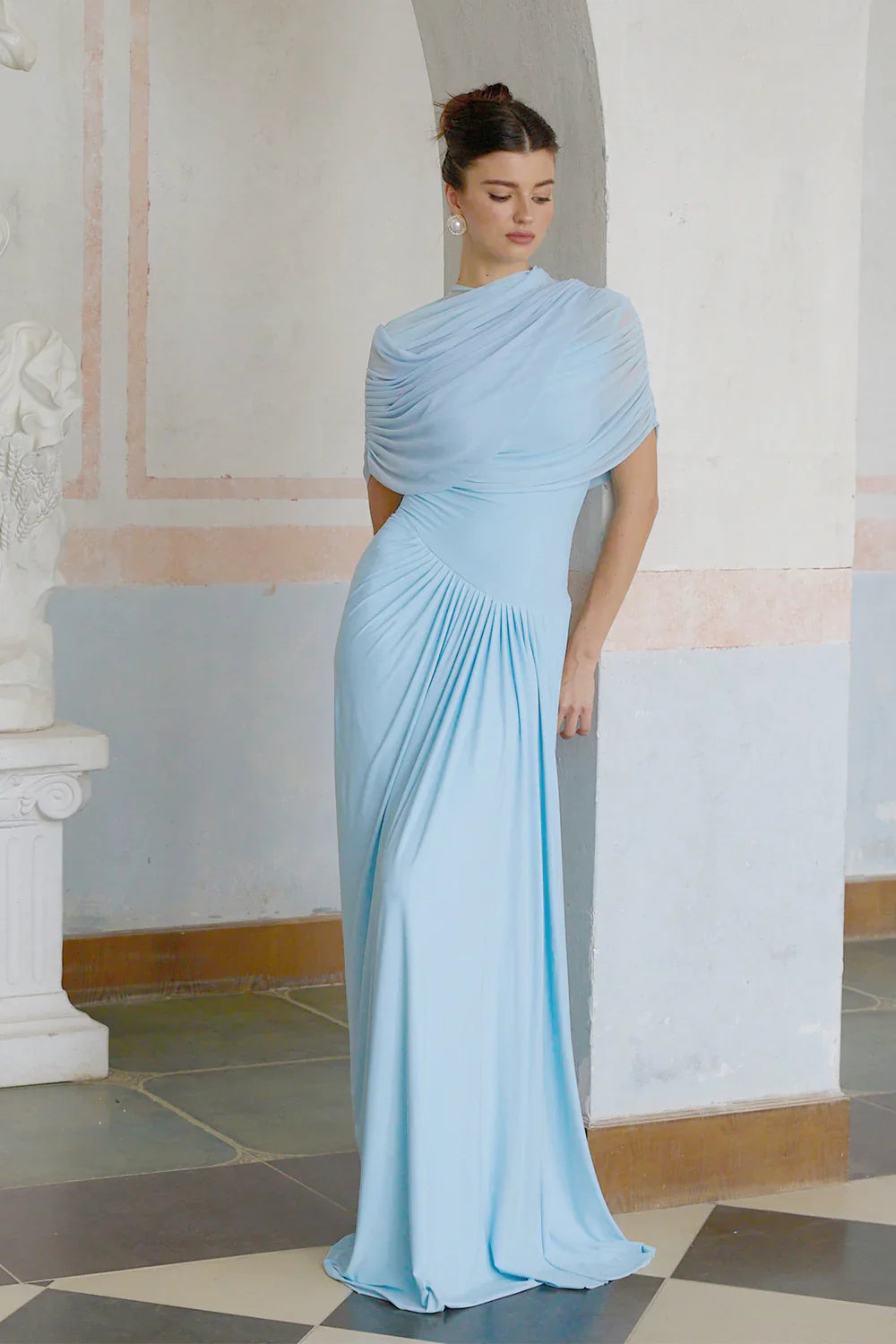 Inaya Robe Longue - Bleu ciel