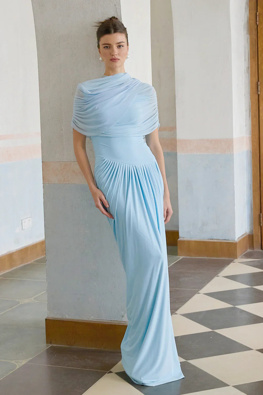 Inaya Robe Longue - Bleu ciel