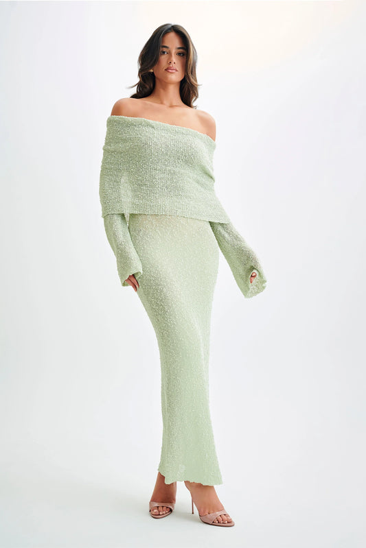 Kimi Long Dress - Pastel Green