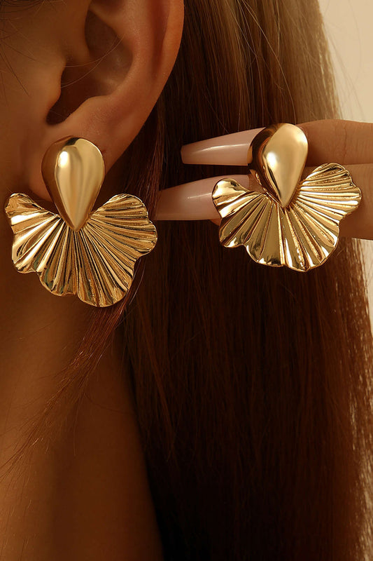 Metallic Ruched Earrings