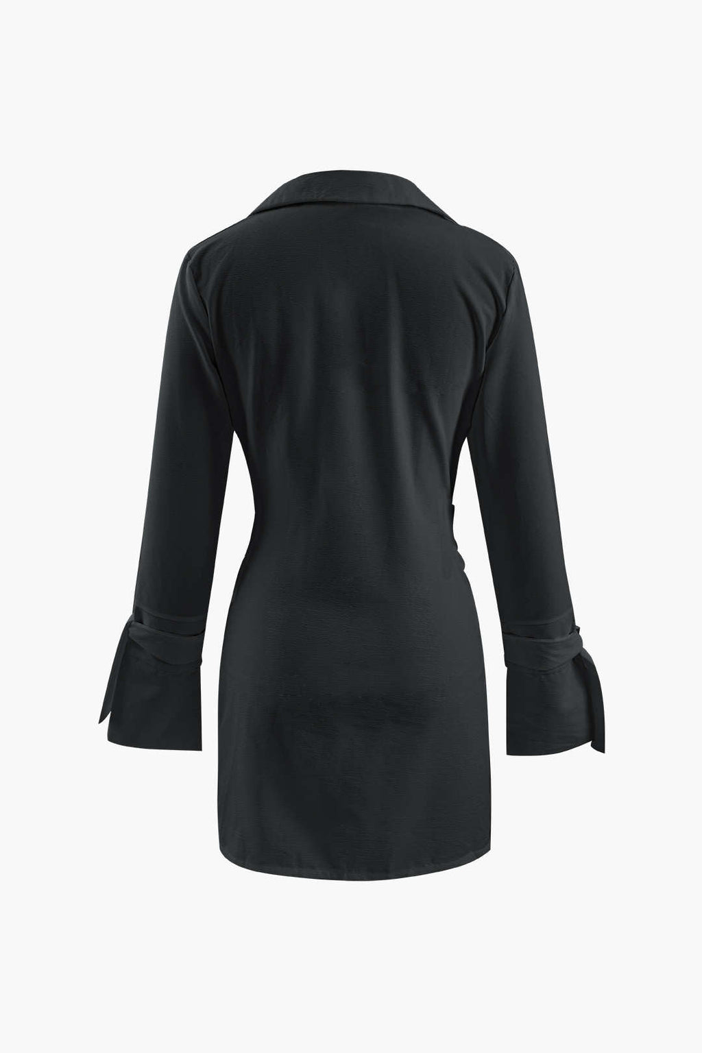 Vestido camisero mini cruzado con escote en V profundo 