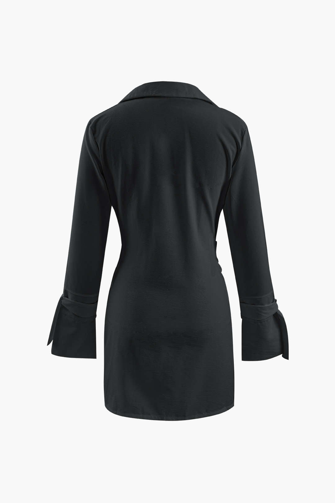 Vestido camisero mini cruzado con escote en V profundo 